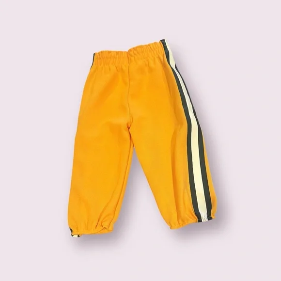 Baby/Toddler Franklin Yellow Green Football Style Pants W/Side Stripes Sz Small - Picture 5 of 6
